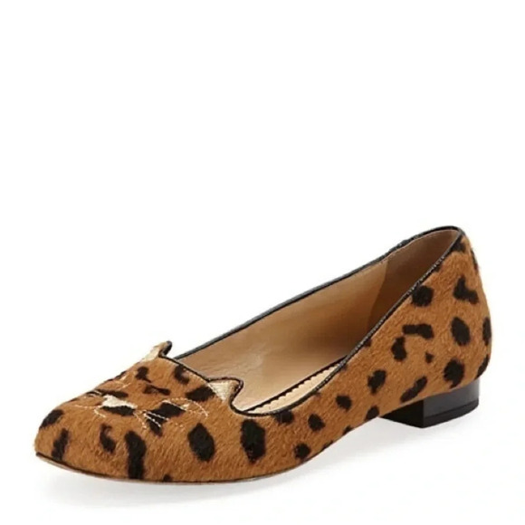 Charlotte Olympia
Kitty Cat-Embroidered Calf Hair Slipper, Leopard - Picture 1 of 8